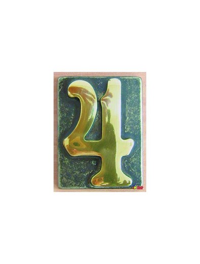 Number 1 Brass Height 8 Cm BTV