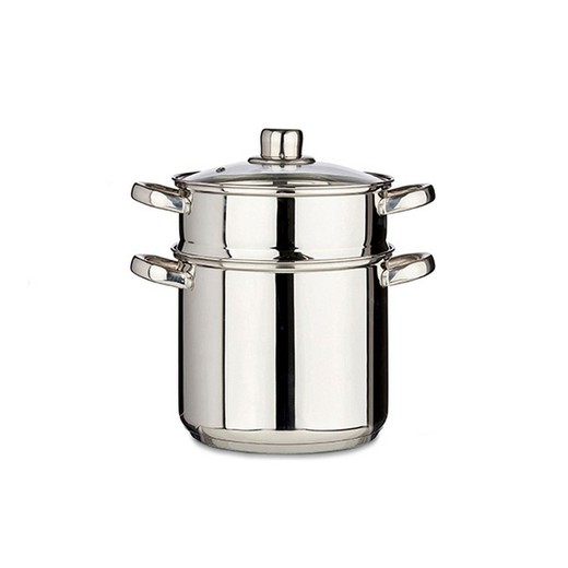 Steel Glass Steamer Pot (6 L)