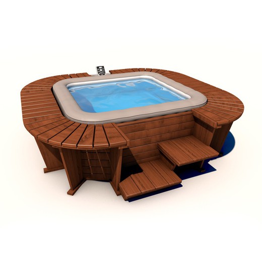 Wooden pa K2O Queen Beach For 5-7 people Square 201x201x80 cm.