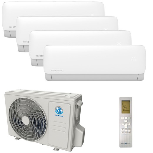 Wall air conditioning pack 4 x 1 H11 Mundoclima series (10.55 KW) // (1.98 + 1.98 + 2.64 + 3.96 KW)