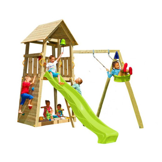 Belvedere L Playground With Individual Swing