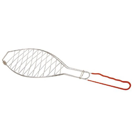 Red handle fish grill 57x30x14cm