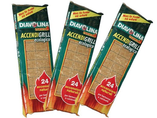 Öko-Anzündtabletten Kekai 24 Tabletten für Grill, Barbecue, Ofen oder Holzkamin