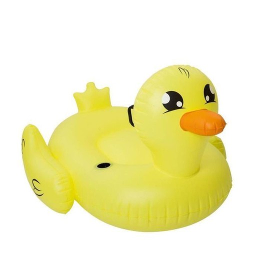 Getränkehalter Ente gelb aufblasbar auch gut als Spielzeug für Badespaß im Pool 