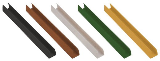 Profilé de finition en U pour treillis PVC - Longueur 2,12 m. - Différentes couleurs