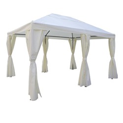 Gazebo da Esterno Chillvert Rodas Alluminio con Telo 394x296x199/278 cm