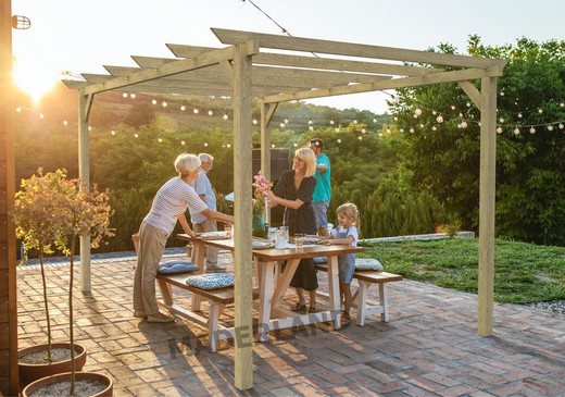 Pérgola de madera maciza Maderland  Jerez