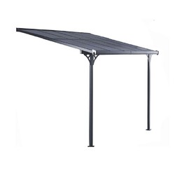 Elliot Wall Pergola 11 m² aluminum and polycarbonate Gardiun 436x255x222 / 262 cm