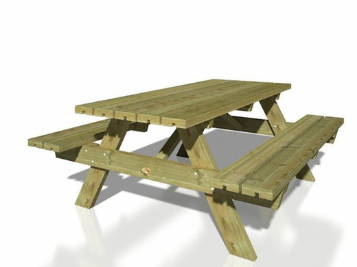 Picknicktafel Ruby 18 bruine autoclaaf 179x161x72cm