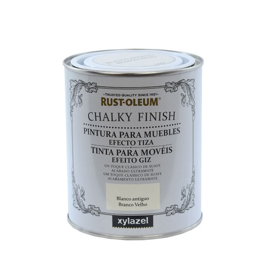 Peinture pour meubles CHALKY FINISH Xylazel Blanc antique 750ml