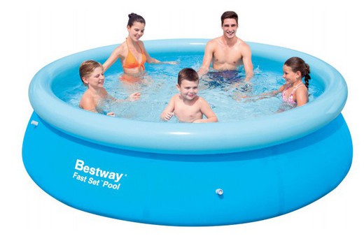 Detachable Round Inflatable Ring Pool Fast set 274x76 cm