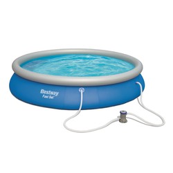 Fast set removable round inflatable ring pool with purifier 457x84 cm