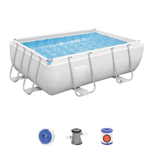 Detachable Tubular Pool Bestway Power Steel 282x196x84 cm with Filter Cartridge 1,249 L/H