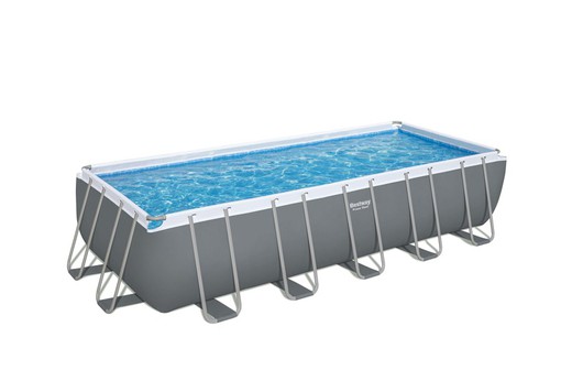 Piscina destacável BESTWAY Steel Pro Max Ø457X107 Cm com purificador de cartucho 3.028 L/H Escada de luz LED e tampa