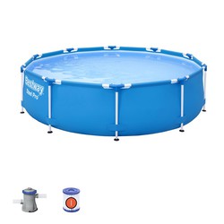 Removable Tubular Pool Bestway Steel Pro 305x76 cm Cartridge Treatment Plant of 1,249 liters / hour
