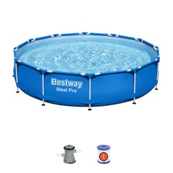 Removable Tubular Pool Bestway Steel Pro 366x76 cm with 1.249 L / H Cartridge Purifier