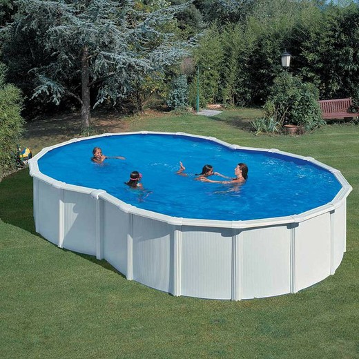 Hvidstål Pool Oval Gre Varadero med patronskrubber