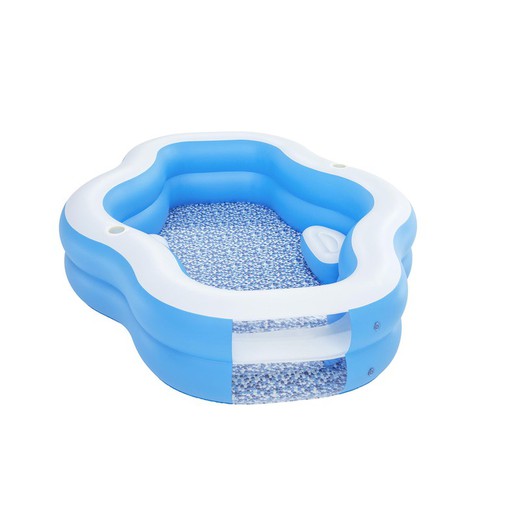 Bestway Children's Inflatable Pool 270x198x51 cm Blue with Transparent Window Over 6 Years