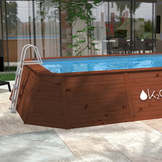 Pack Piscine Acier Ovale Gre 610x375x132 cm + Couverture + Kit de Nettoyage + Distributeur + Chlore