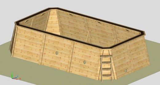 Piscina de Madera Panelada Redonda K2O con Depuradora de arena 475x127 cm —  PoolFunStore
