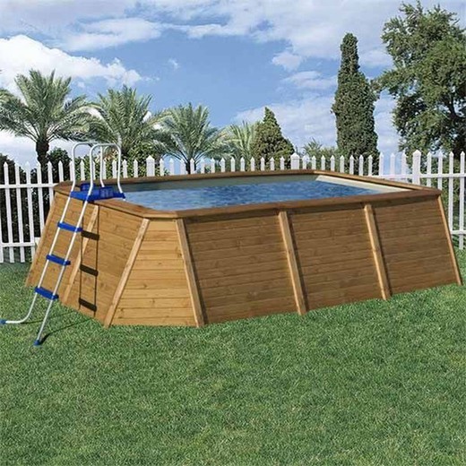 Piscina de Madera Panelada Redonda K2O con Depuradora de arena 475x127 cm —  PoolFunStore