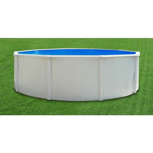 Piscina redonda 550x120 monobloc 300 + escalera lacada 8 peldaños