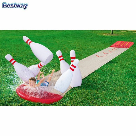 Tapis de Glisse Gonflable Bowling Slide n' Splash Bestway 549 cm