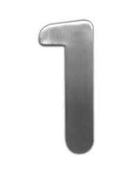 Placa '1' Inox Altura 15,5 Cm BTV