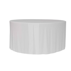 White round table cover model: Plain PLANET5