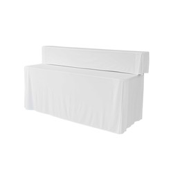 Funda lisa para mesa buffet Zown blanco 183,3x75,2x74cm