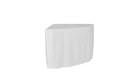 Model met witte vierkante tafelbekleding: effen XLANGLE