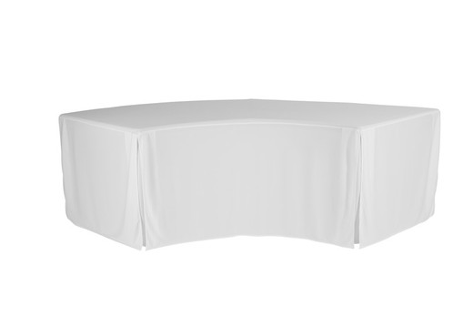 Tampa de mesa angular branca Zain XL Lua 231,7 x 100,96 x 74,3 cm
