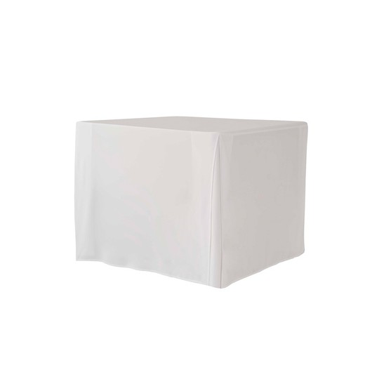 Funda mesa cuadrada blanca modelo: Plain XXL3