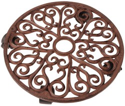 Okrągły talerz z kutego żelaza do doniczek 35 cm Esschert Design
