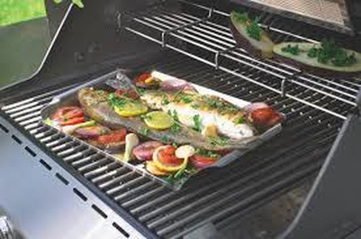 Accessoire barbecue WEBER 6435 Plat de cuisson en acier inoxydable