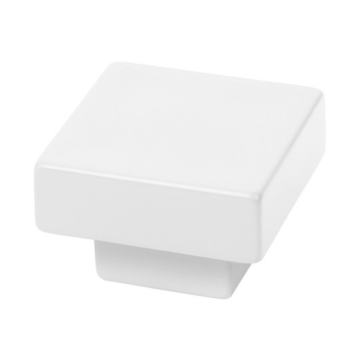 Bouton ABS 30x30mm. Matériel blanc mat Nesu