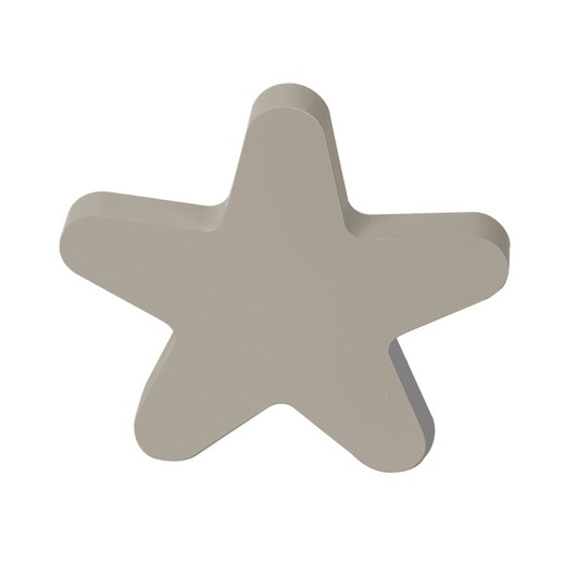 Pommeau étoile 68 mm. Quincaillerie en bois laqué gris Nesu