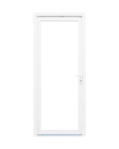 Puerta exterior de PVC 2000x800 con apertura izquierda Sevilla cristal transparente