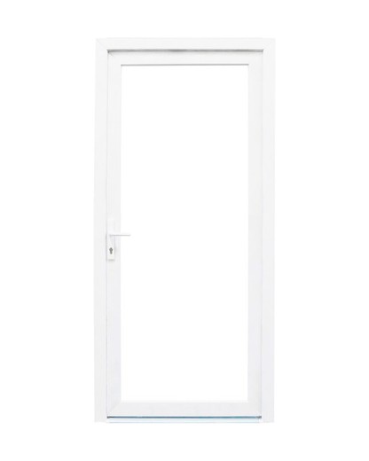 Porte extérieure PVC 2000x900 ouverture à droite Séville verre transparent