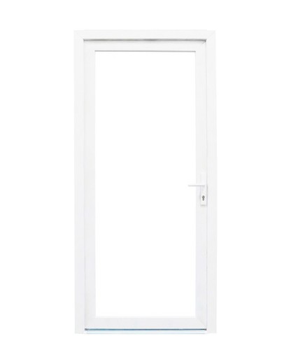 Puerta exterior de PVC 2000x900 con apertura izquierda Sevilla cristal transparente