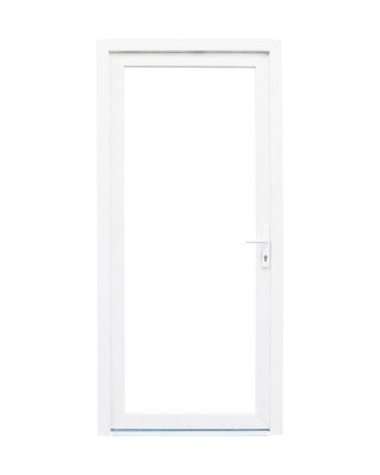 Exterior PVC door 2000x900 with left opening Seville transparent glass