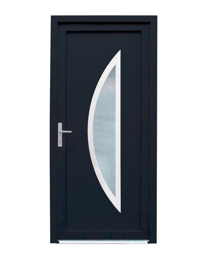 Porte extérieure en PVC 2080x980 avec ouverture à droite Cordoba couleur anthracite