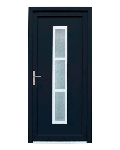 Puerta exterior de PVC 2080x980 con apertura derecha Alabama color antracita
