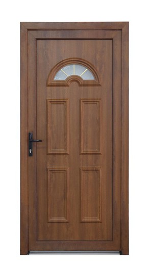 Exterior PVC door 2080x980 with right opening Ibiza Oak