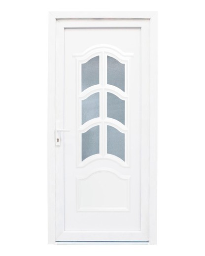 Porte extérieure PVC 2080x980 ouverture à droite Korzika