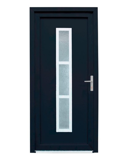 Porta da esterno in PVC 2080x980 con apertura sinistra colore Alabama antracite