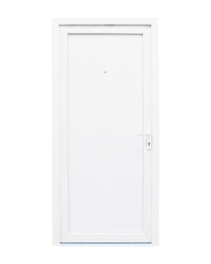 Puerta exterior de PVC 2080x980 con apertura derecha Sevilla panel con mirilla