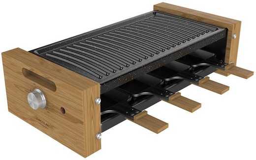 Raclette Cheese&Grill 8200 Hout Zwart Cecotec