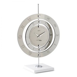 Reloj de mesa Ipsum de metacrilato plata 33x17x50 cm