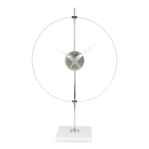 Reloj de mesa Unum de metacrilato plata 40x17x63 cm